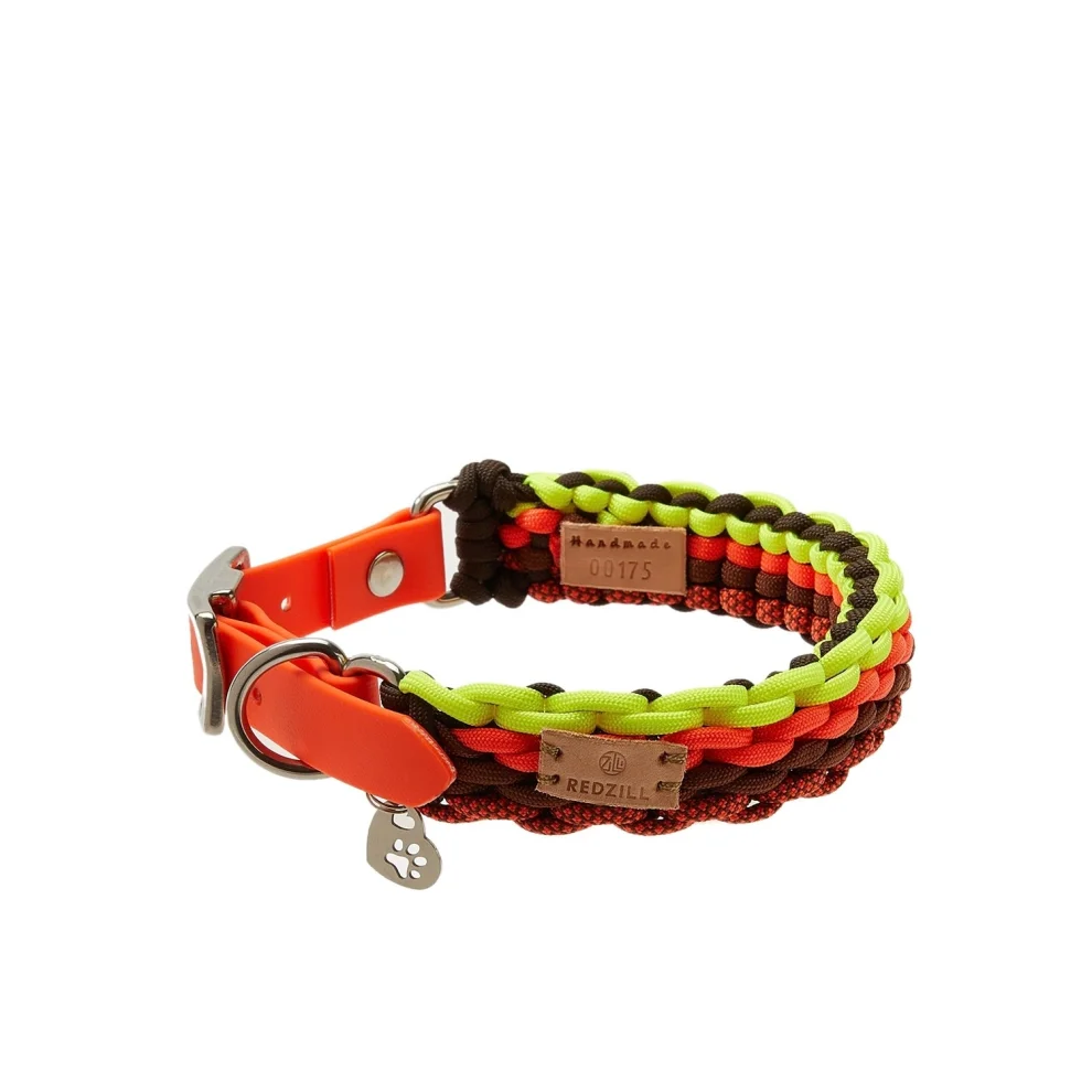 Redzill - Neon Fire Paracord Dog Collar