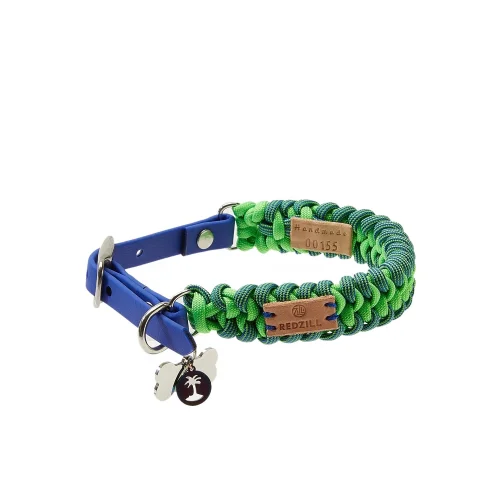 Redzill - Neon Spiral Paracord Dog Collar