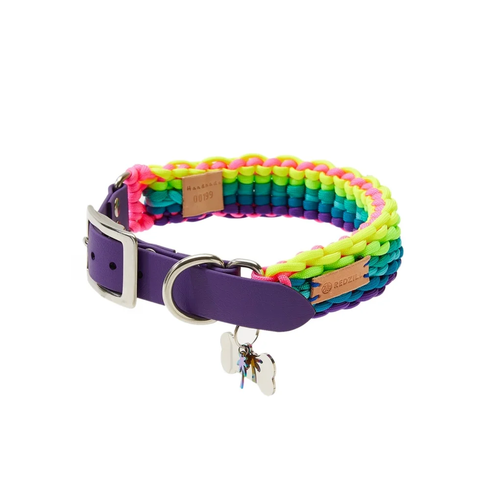 Redzill - Rainbow Paracord Boyun Tasması