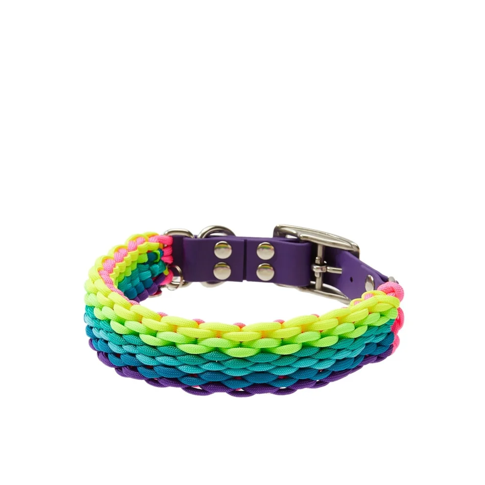 Redzill - Rainbow Paracord Dog Collar