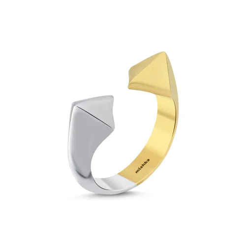 Mishka Jewelry - Chameleon Mini Çift Renkli Serçe Parmak Yüzüğü Ve Cuff