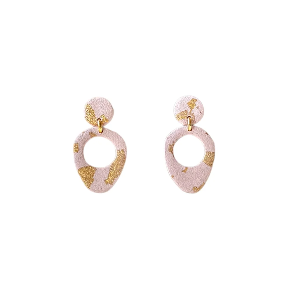 Daisy Lazy Creations - Gold Detailed Round Tip Earring