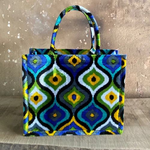 Haane Design - Silk Velvet Ikat Bag