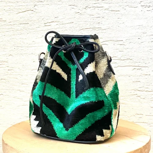 Haane Design - Silk Velvet Ikat Shoulder Bag