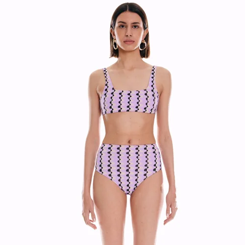 WAYT - Sonic Adventure-print Recycled Bikini Top