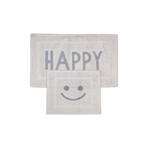 Bluenity - Happy Natural Cotton 2pcs Bathmat Set