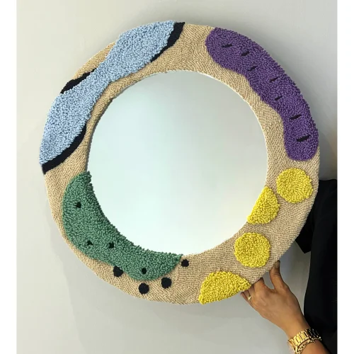 Lotus - Handmade Circle Mirror