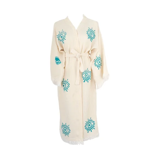 ces.collection - Müslin Etnik Desenli Kaftan