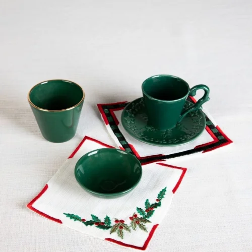 Well Studio Store - Checkered Christmas Concept Coffee Presentation Napkin
