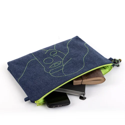 Cazular - Belgin - Denim Clutch Bag
