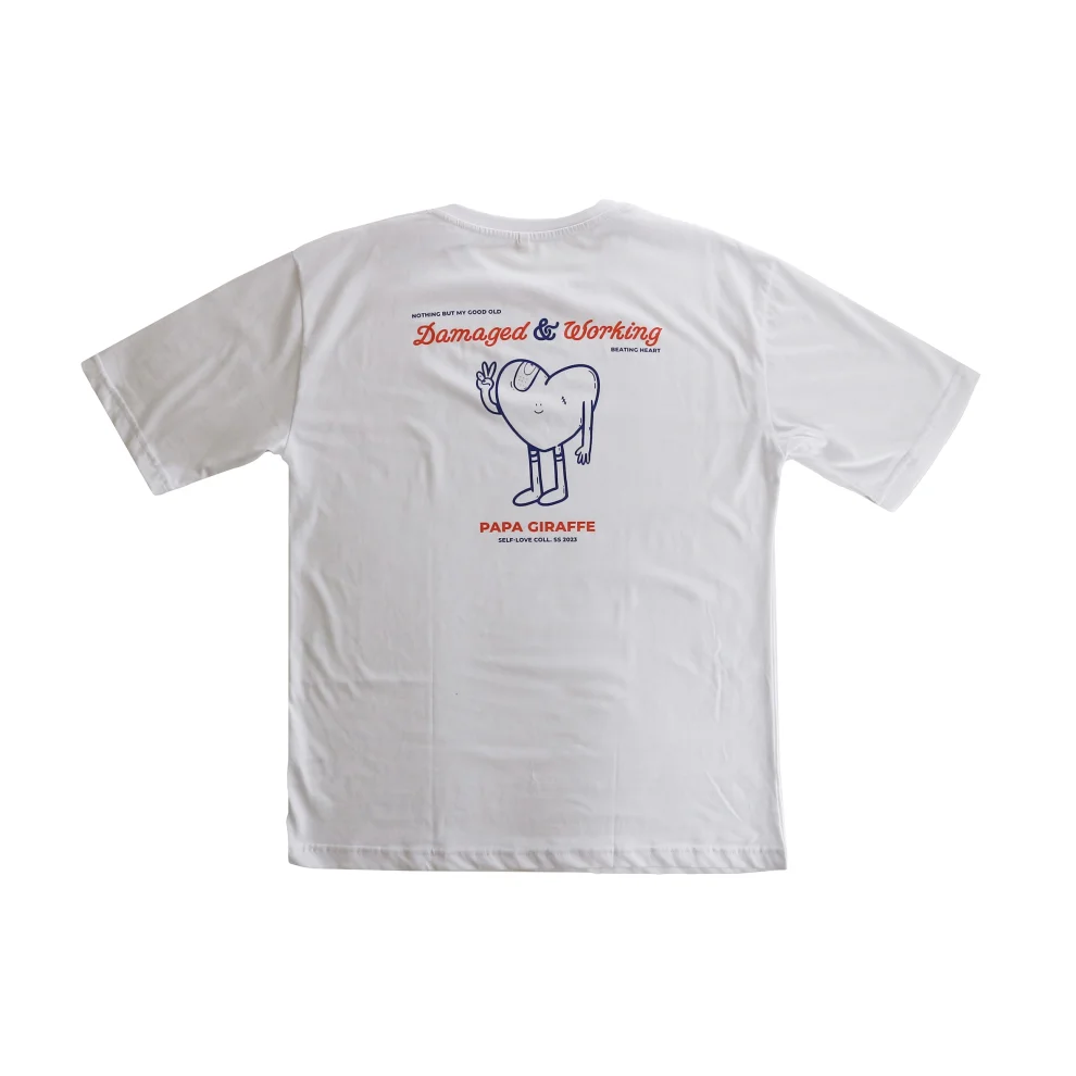 Papa Giraffe - Crushed Heart Oversize Tee