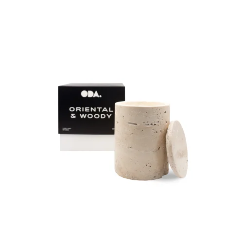 ODA.products - No: 3 Travertine Marble Candle