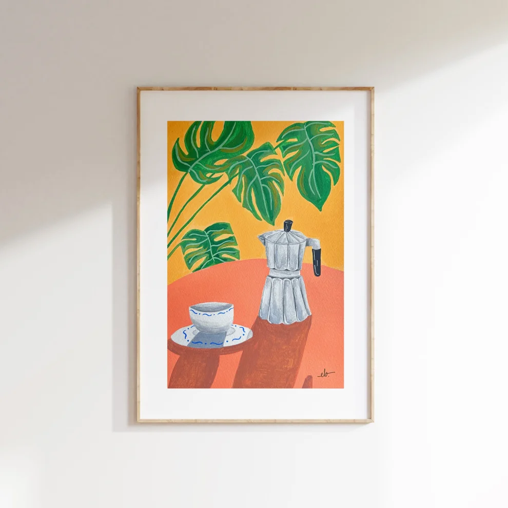 Elif Işık Töreci - Morning Coffee Original Painting