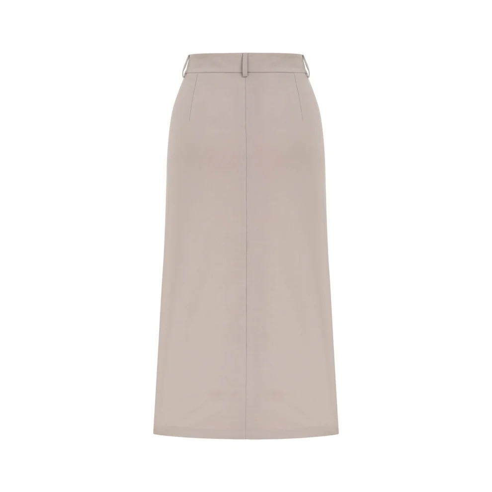 Feel The Lotus - Asymmetic High Wasted Skirt