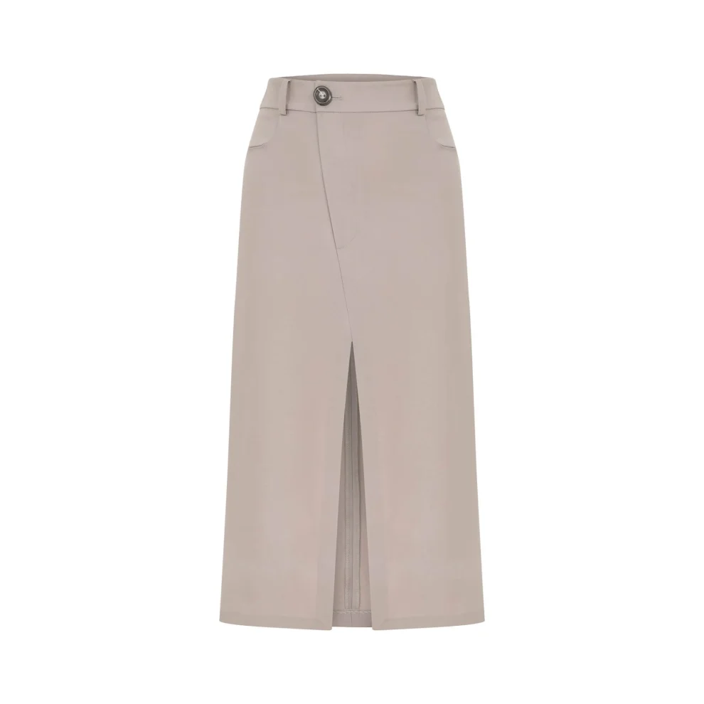 Feel The Lotus - Asymmetic High Wasted Skirt