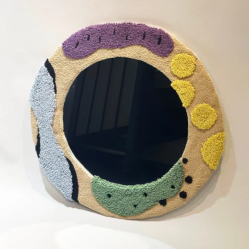 Lotus - Handmade Circle Mirror