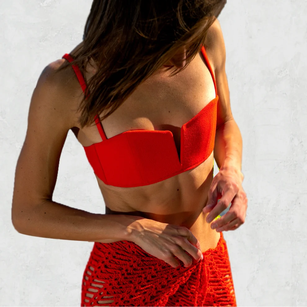 Sellie - Red Econyl Eros Bikini Top