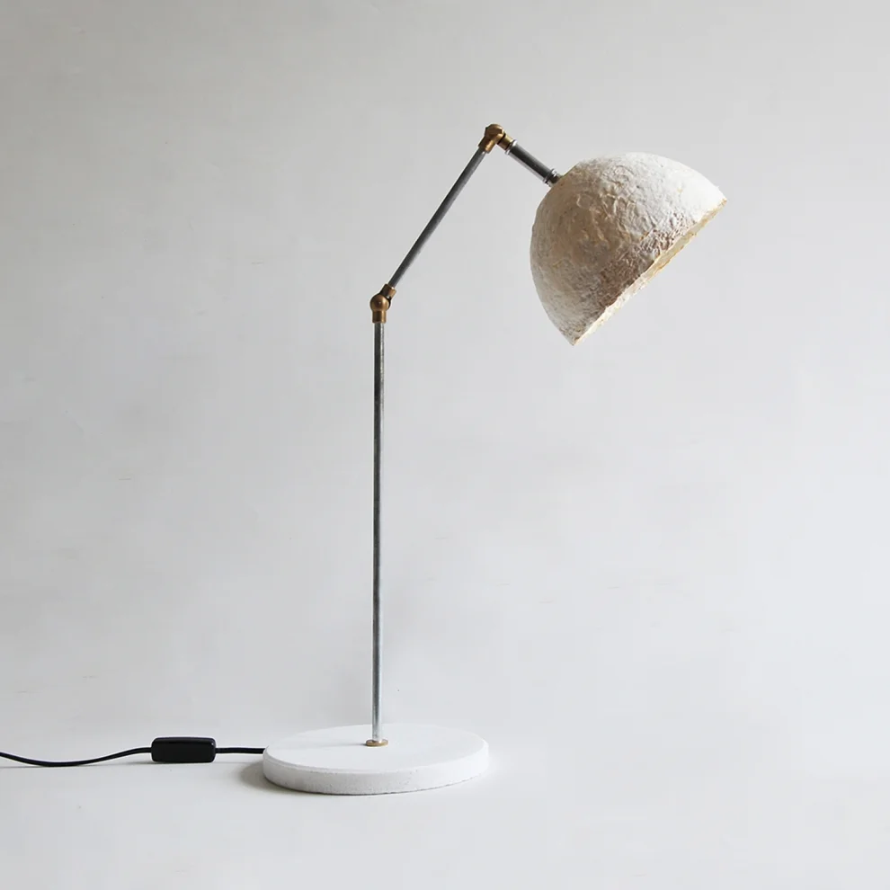 Hau Bio - Mycelium Table Lamp With Marble Detail