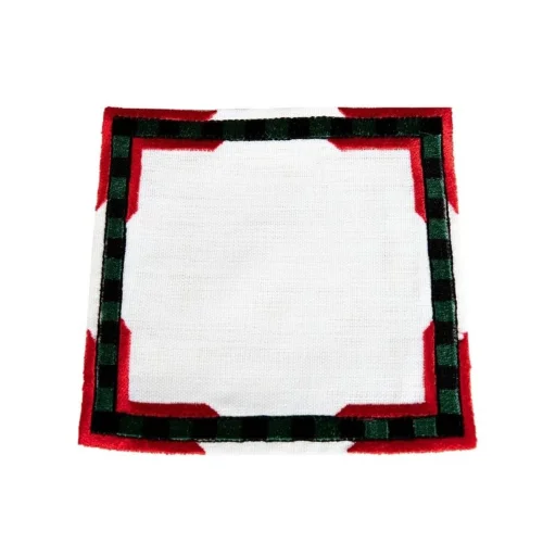 Well Studio Store - Checkered Christmas Concept Coffee Presentation Napkin