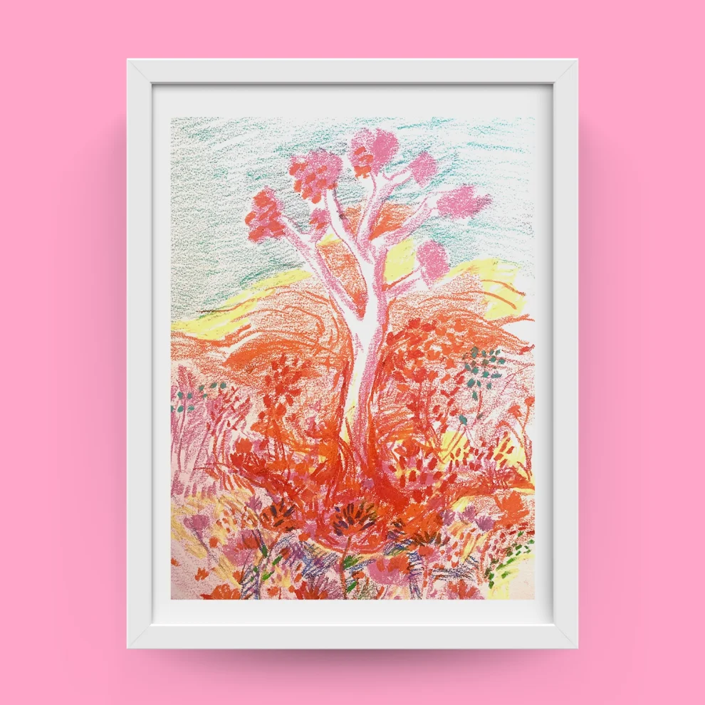 Hello Soley - Pink Tree Painting