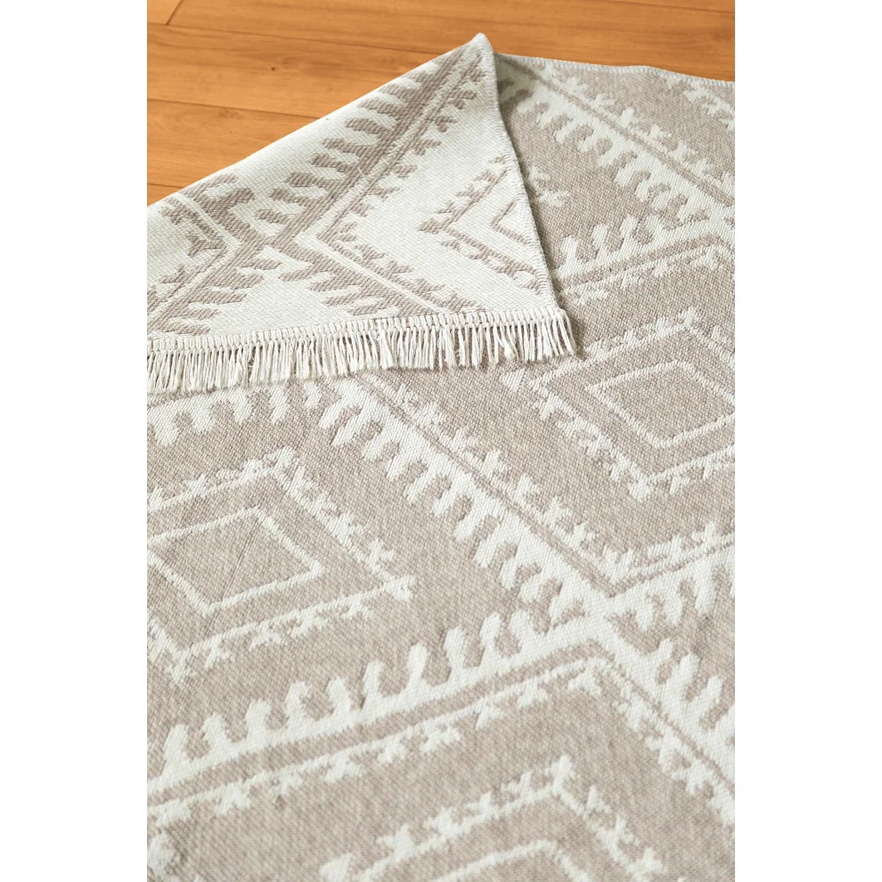 Koza Home - Duo Çift Taraflı Yıkanabilir Dokuma Kilim 22997a