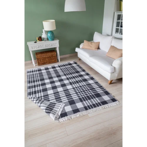 Koza Home - Duo Çift Taraflı Yıkanabilir Dokuma Kilim 22991a