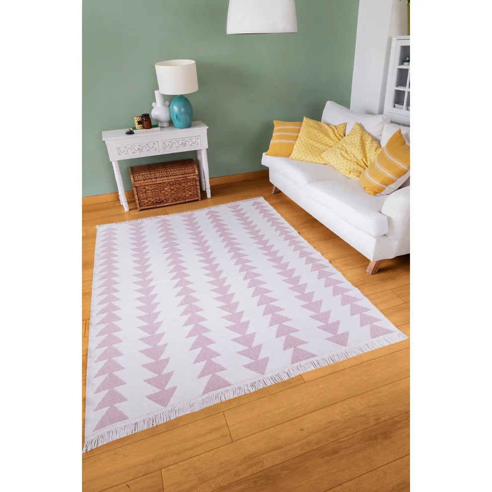 Koza Home - Duo Çift Taraflı Yıkanabilir Dokuma Kilim 22994a