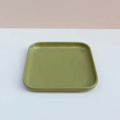 GA Ceramic - Square Green Cookie Holder