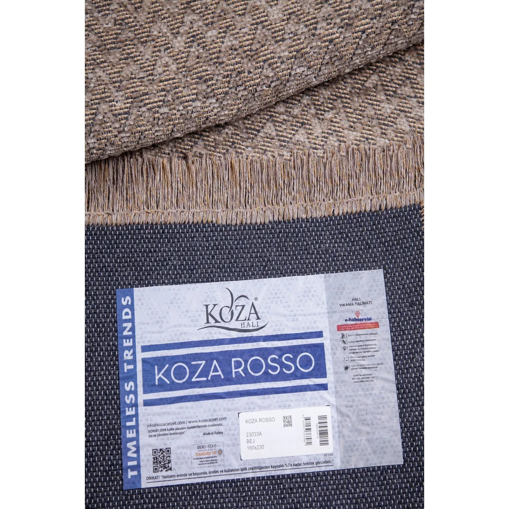 Koza Home - Rosso Dokuma Halı Jüt Halı 23033a