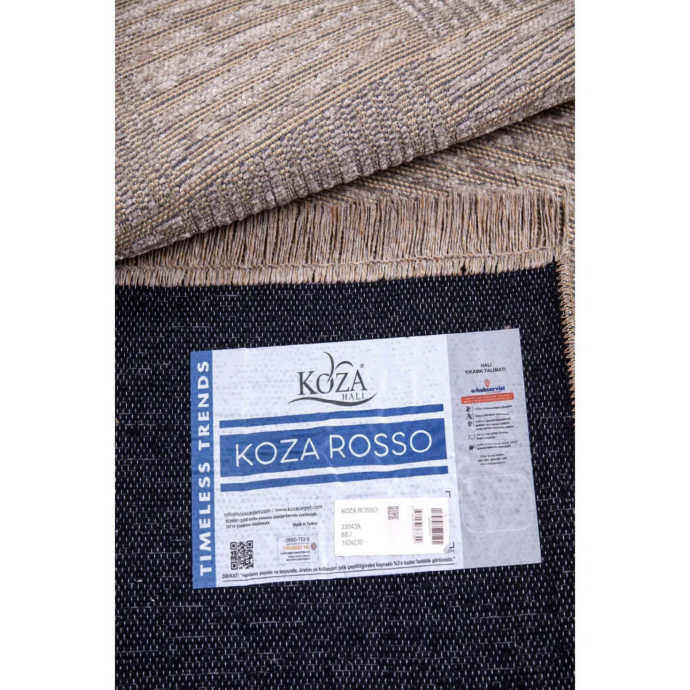 Koza Home - Rosso Dokuma Halı Jüt Halı 23043a