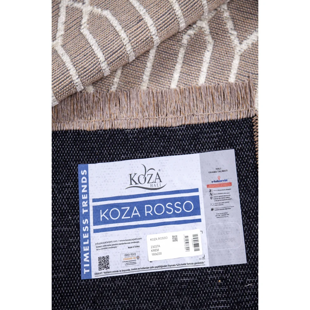 Koza Home - Rosso Dokuma Halı Jüt Halı 23037a