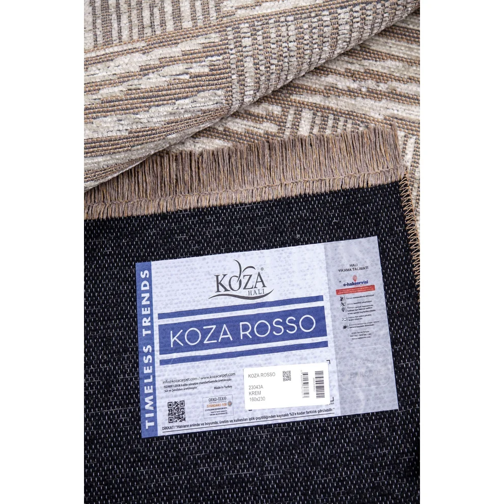 Koza Home - Rosso Dokuma Halı Jüt Halı 23043a