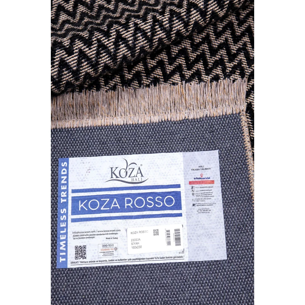 Koza Home - Rosso Dokuma Halı Jüt Halı 23033a