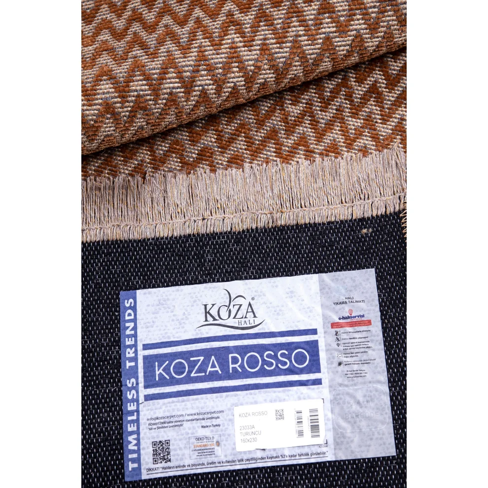 Koza Home - Rosso Dokuma Halı Jüt Halı 23033a