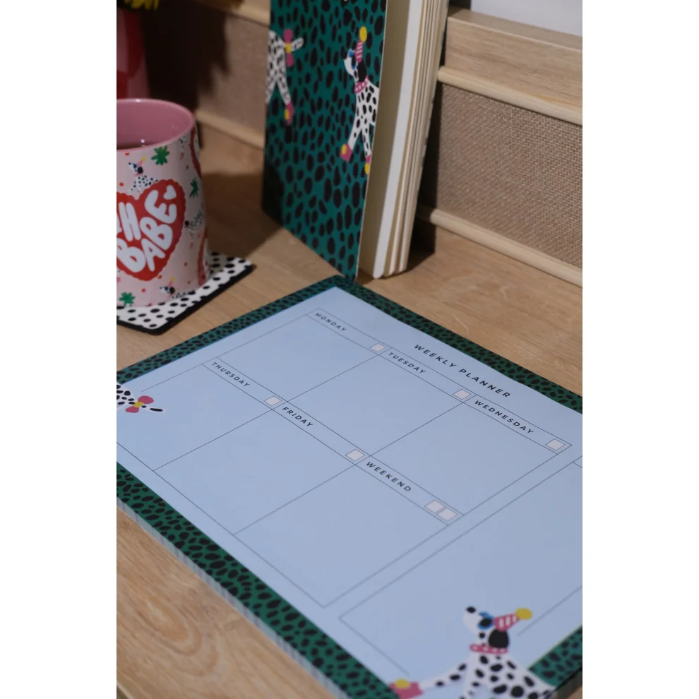 Hello Melody - Dalmatian Desk Planner