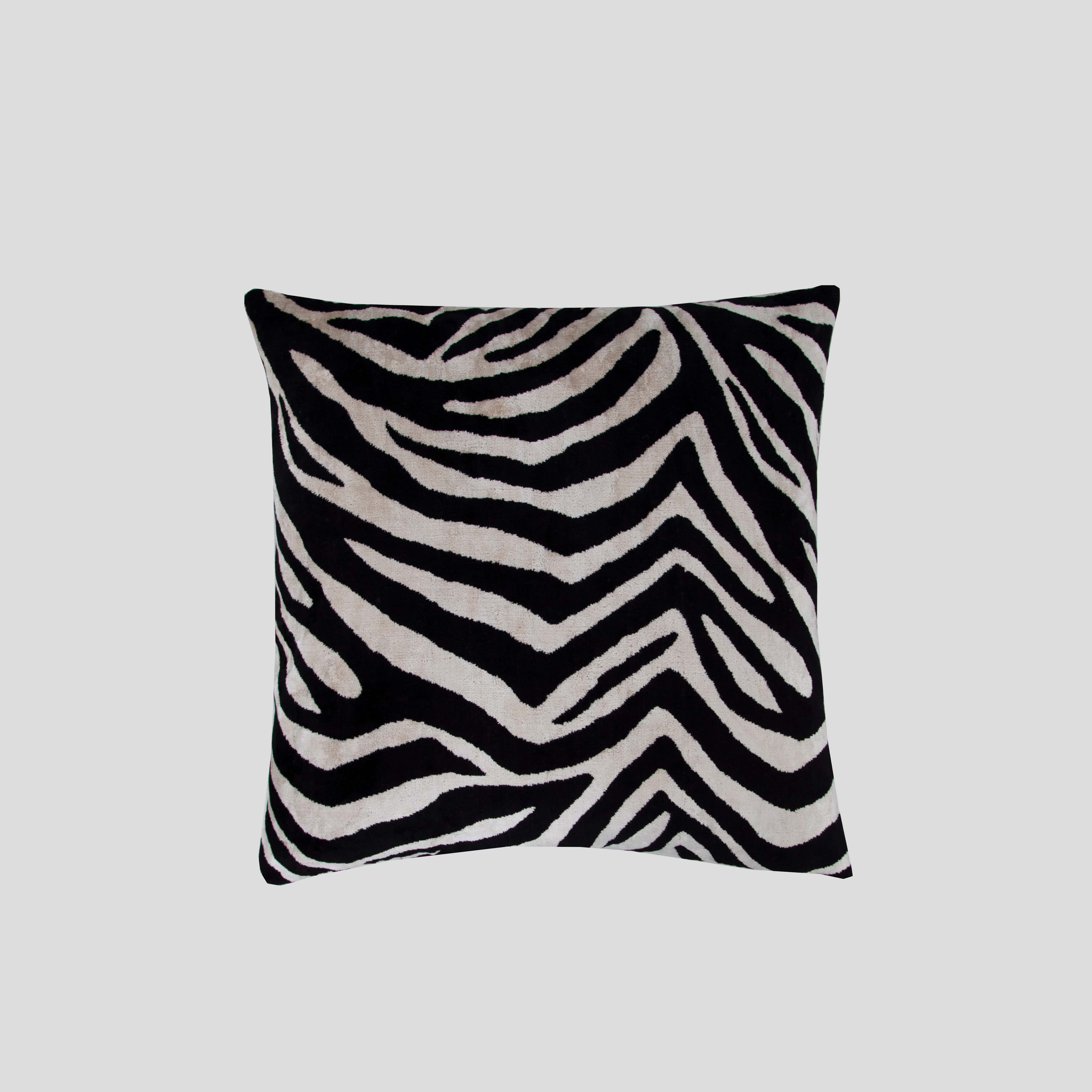 Silk Velvet Ikat Pillow