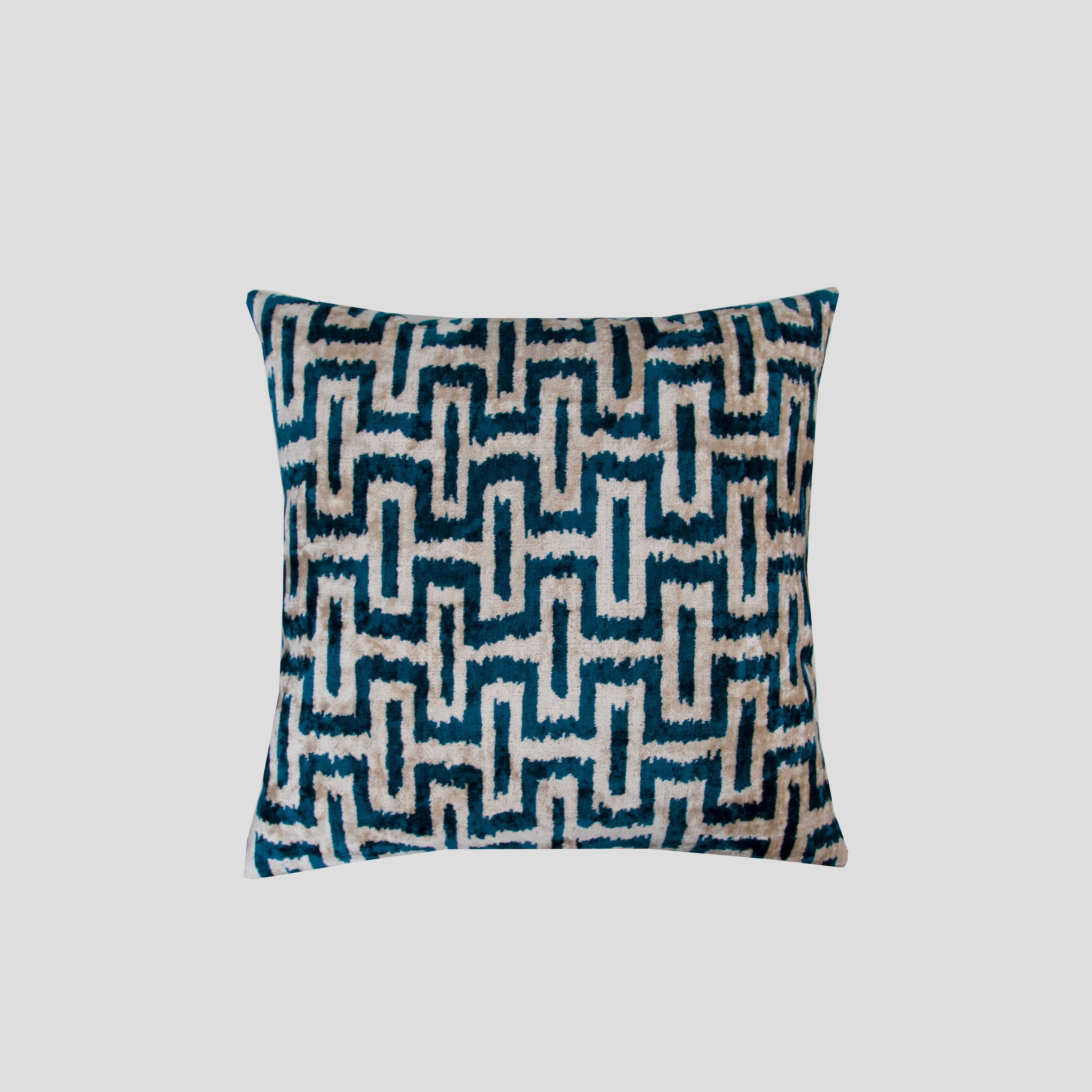 Silk Velvet Ikat Pillow - Ill