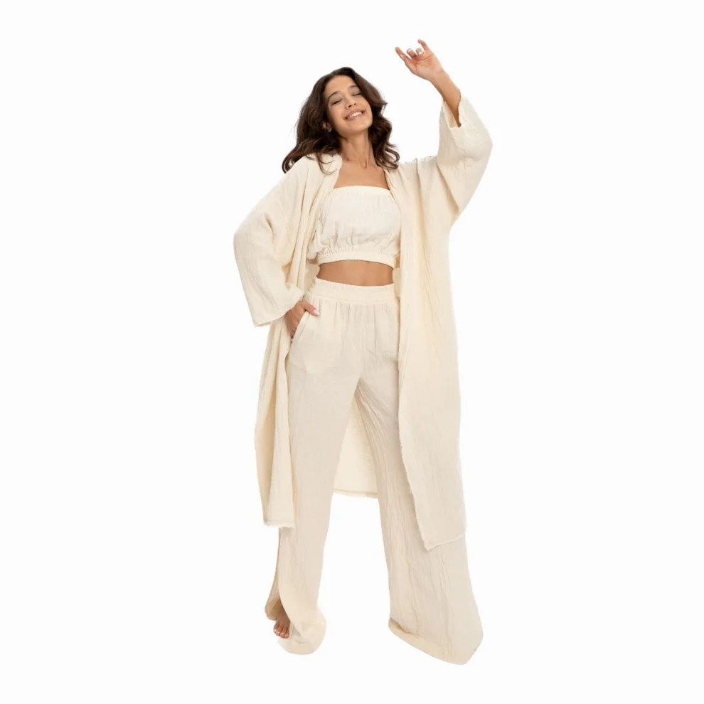 Husufi - Holly Organic Cotton Long Kimono