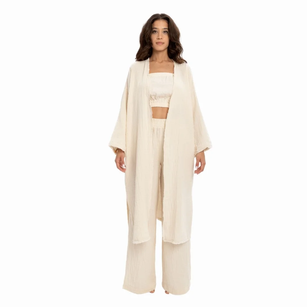 Husufi - Holly Organic Cotton Long Kimono