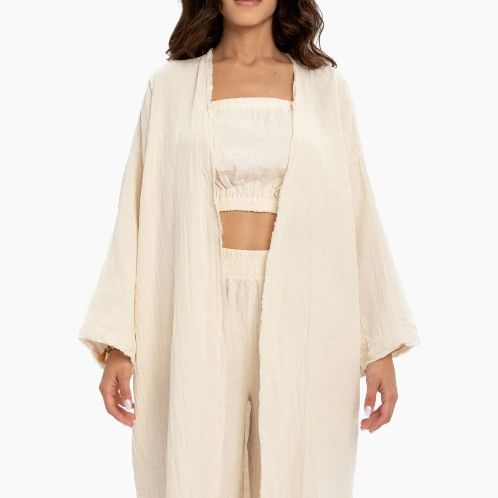Husufi - Holly Organic Cotton Long Kimono