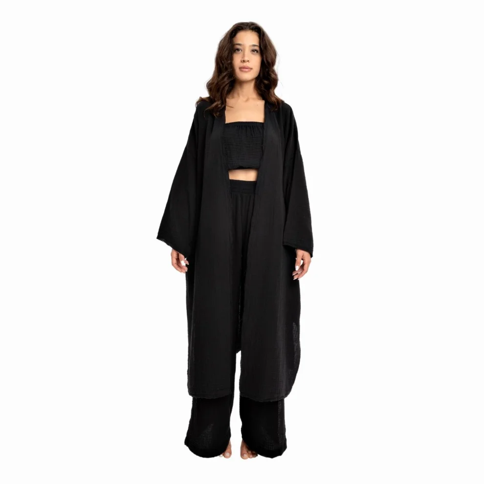 Husufi - Holly Organic Cotton Long Kimono