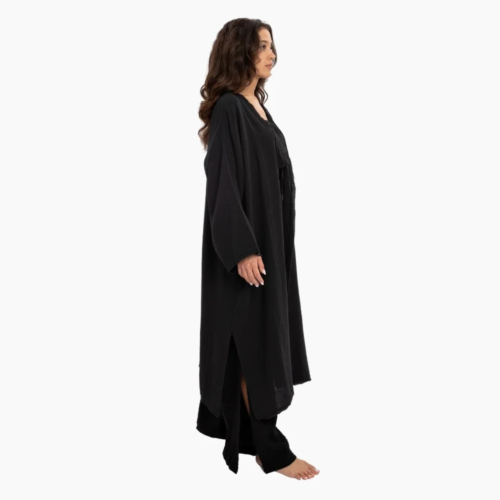 Husufi - Holly Organic Cotton Long Kimono