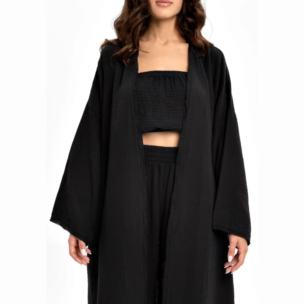 Husufi - Holly Organic Cotton Long Kimono