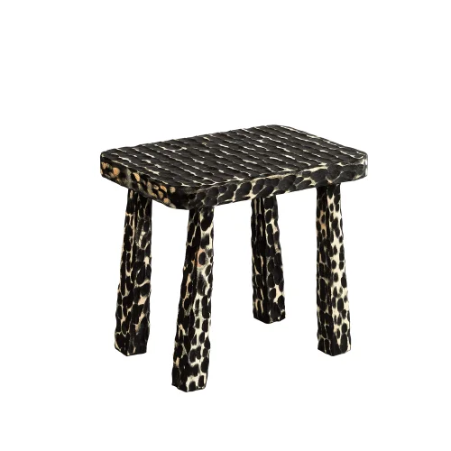 Table and Sofa - Dalmatians Wood Side Table/ Stool