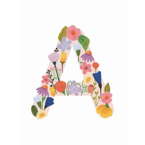 The Illustrationary - Flower Initial Art Print