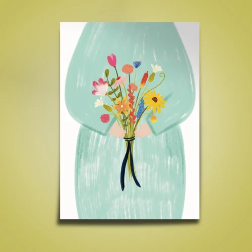 The Illustrationary - Colors Of Spring In Your Hands Art Print