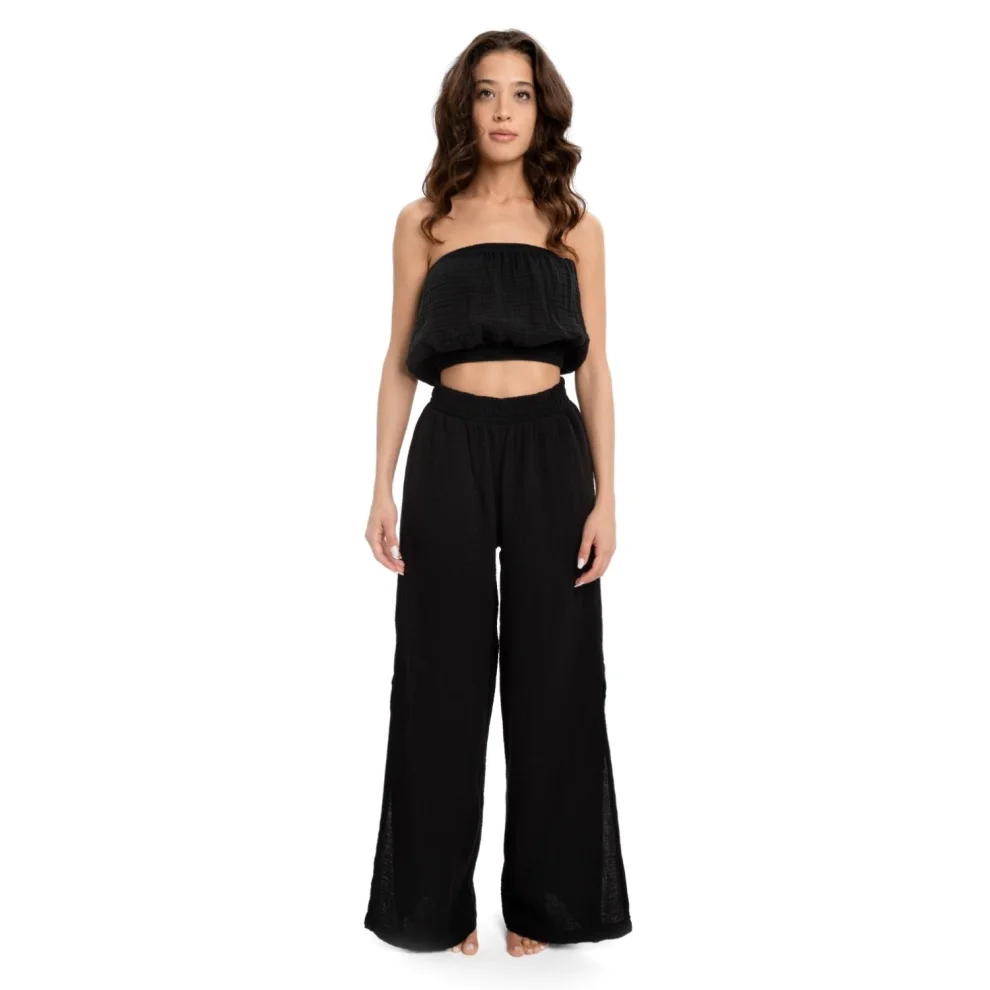 Husufi - Slitside Müslin Slit Pant