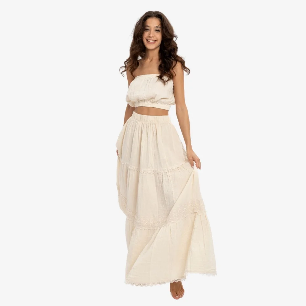 Husufi - Sufi Lace Loose Skirt