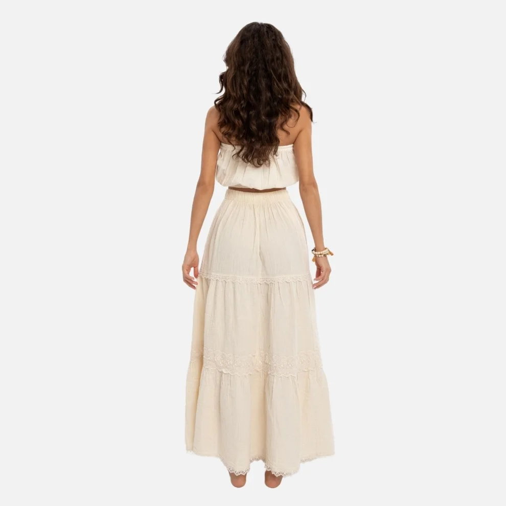 Husufi - Sufi Lace Loose Skirt