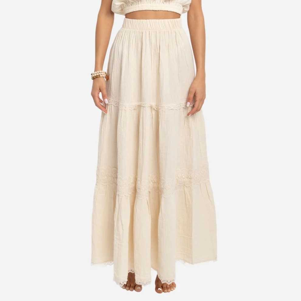 Husufi - Sufi Lace Loose Skirt